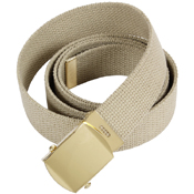 64 Inch Military Color Web Gold Buckle Belts